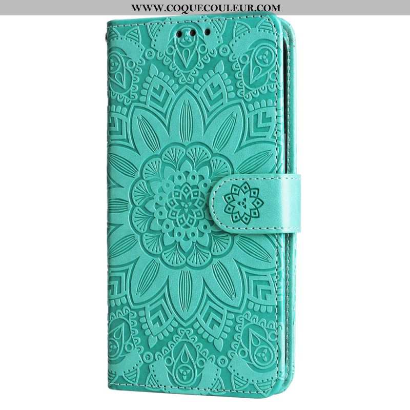 Housse iPhone 16 Motif Tournesol à Lanière