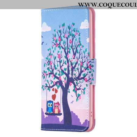 Housse iPhone 16 Couple de Hiboux sur l'Arbre