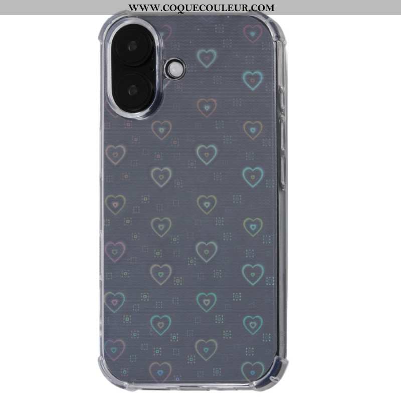 Coque iPhone 16 Coins Renforcés et Papier à Carte