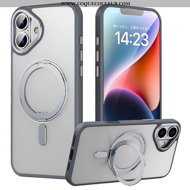 Coque iPhone 16 Magnétique Support Rotatif