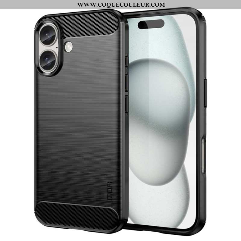 Coque iPhone 16 Fibre Carbone Brossée MOFI