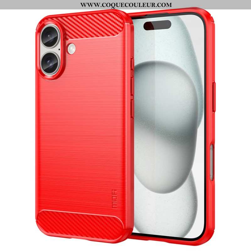 Coque iPhone 16 Fibre Carbone Brossée MOFI