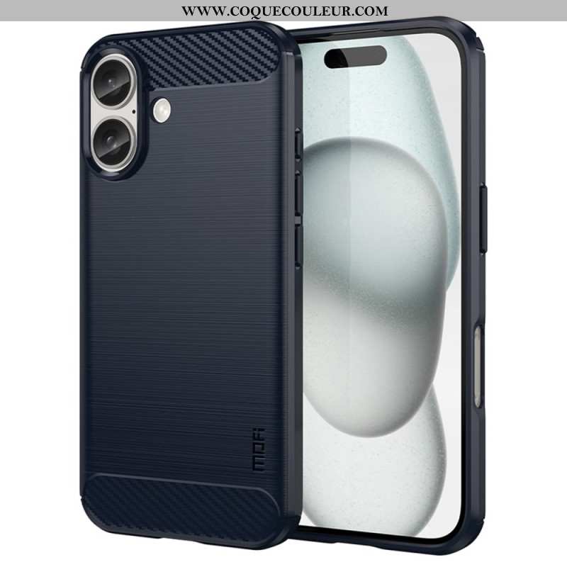 Coque iPhone 16 Fibre Carbone Brossée MOFI