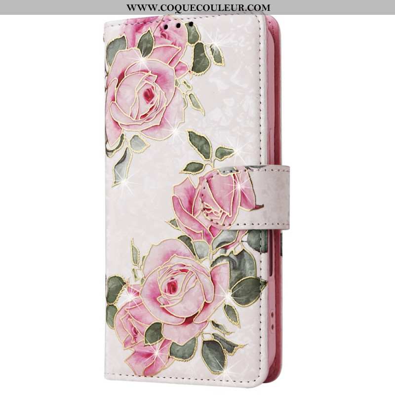 Housse iPhone 16 Technologie Blocage RFID Fleurs