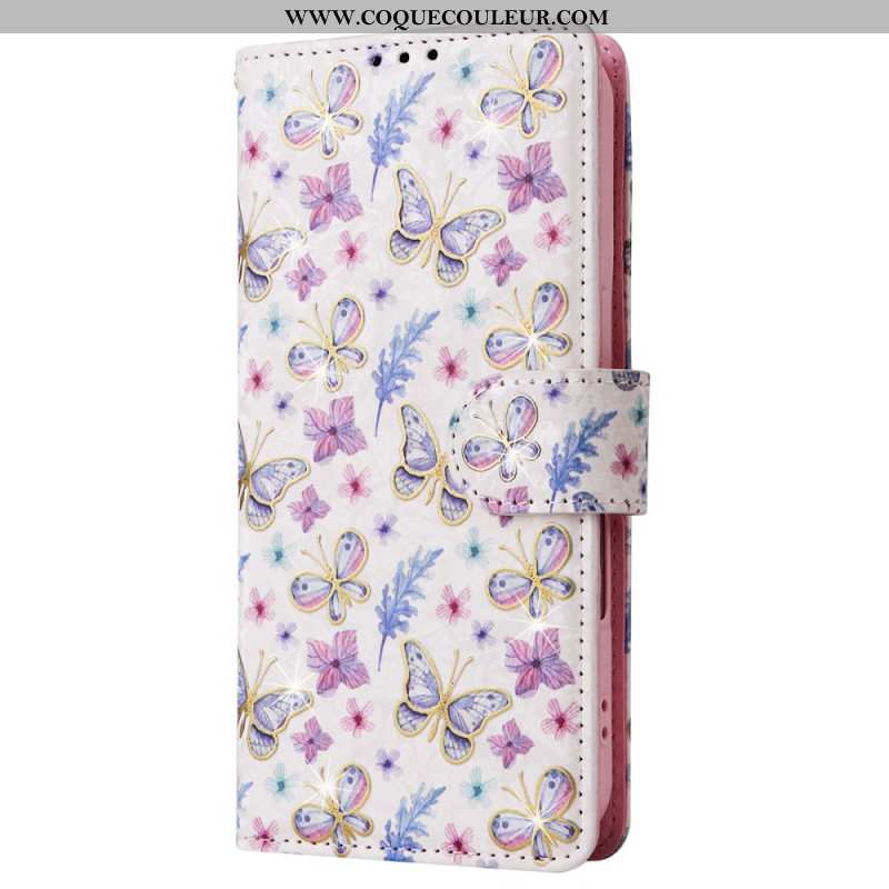 Housse iPhone 16 Technologie Blocage RFID Fleurs