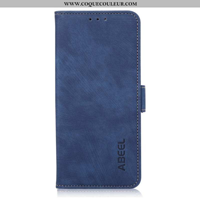 Housse iPhone 16 Simili Cuir Vintage ABEEL