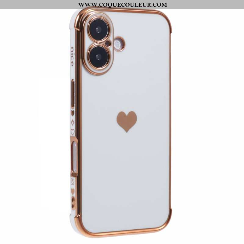 Coque iPhone 16 Motif Coeur