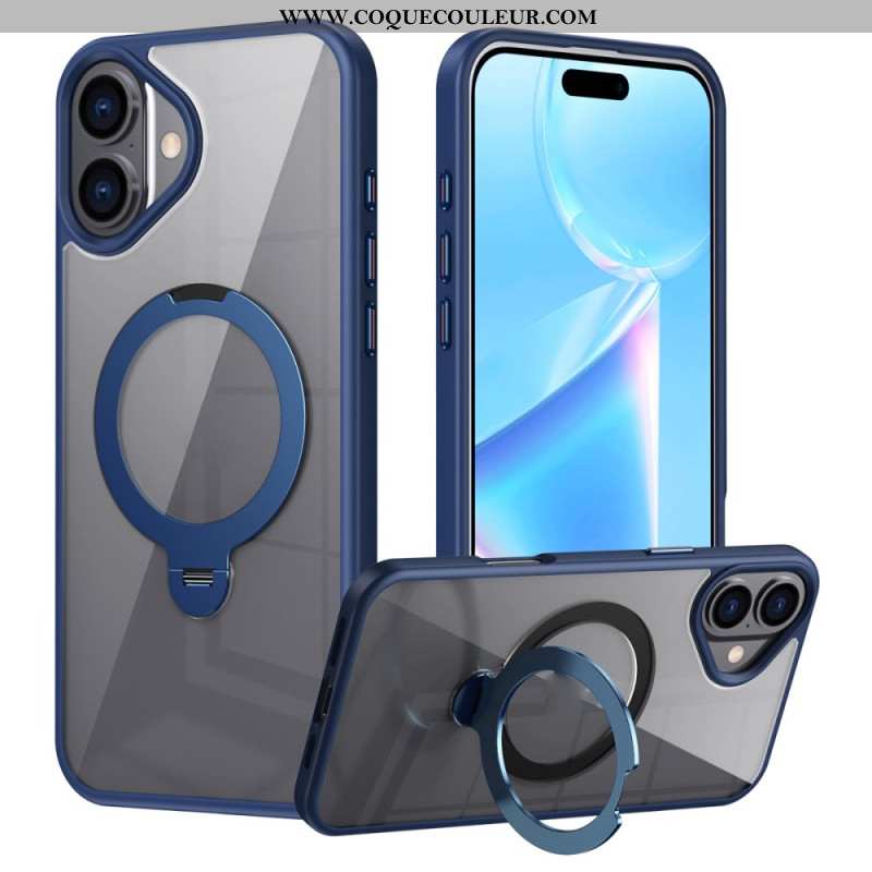 Coque iPhone 16 Transparente Anneau-Support Magnétique