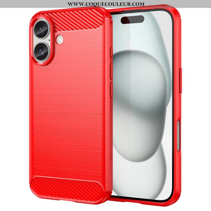 Coque iPhone 16 Fibre Carbone Brossée