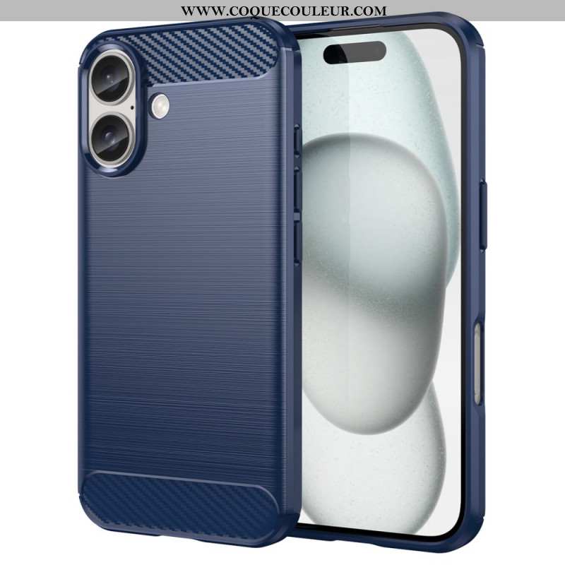 Coque iPhone 16 Fibre Carbone Brossée